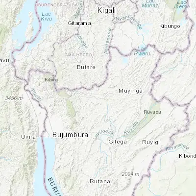 Map showing location of Ngozi (-2.907500, 29.830600)