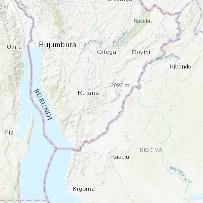 Map showing location of Rutana (-3.927900, 29.992000)