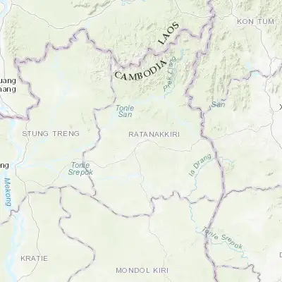 Map showing location of Banlung (13.739390, 106.987270)
