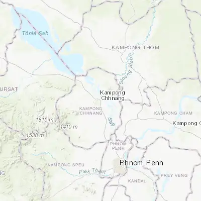 Map showing location of Kampong Chhnang (12.250000, 104.666670)