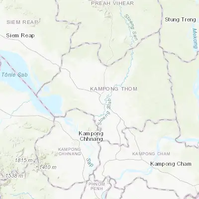 Map showing location of Kampong Thom (12.711120, 104.888730)