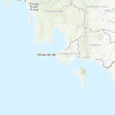 Map showing location of Sihanoukville (10.609320, 103.529580)