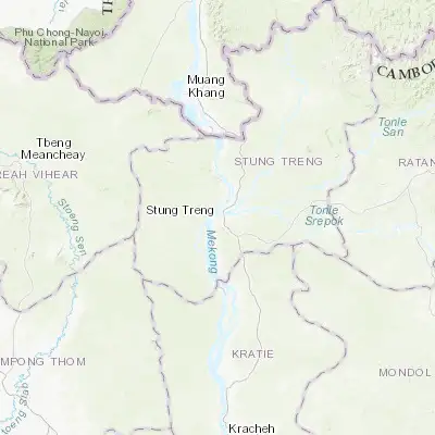 Map showing location of Stung Treng (13.525860, 105.968300)