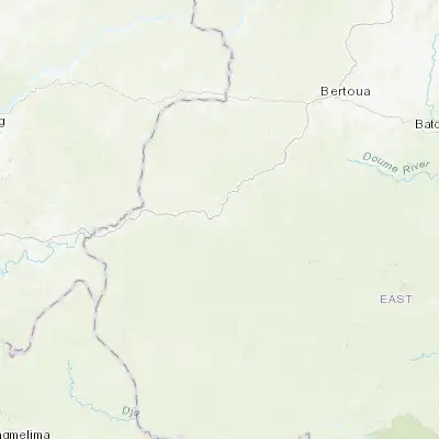 Map showing location of Abong Mbang (3.983330, 13.183330)