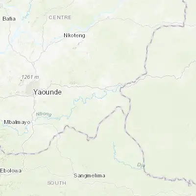 Map showing location of Akonolinga (3.766670, 12.250000)