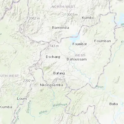Map showing location of Bamendjou (5.389880, 10.330140)