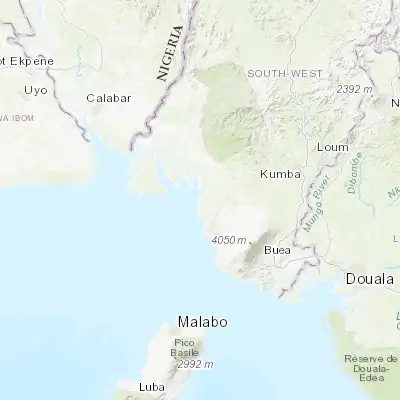 Map showing location of Bamusso (4.459100, 8.902700)