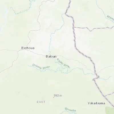 Map showing location of Batouri (4.433330, 14.366670)