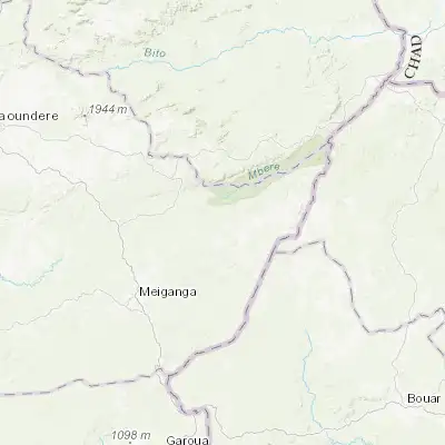 Map showing location of Djohong (6.833330, 14.700000)