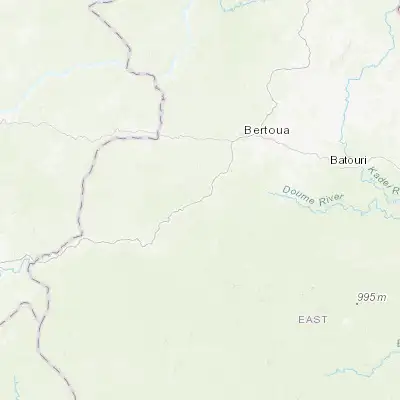 Map showing location of Doumé (4.233330, 13.450000)