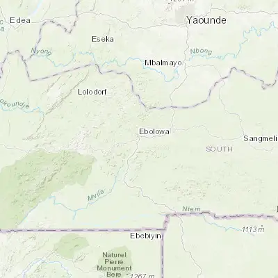 Map showing location of Ébolowa (2.900000, 11.150000)