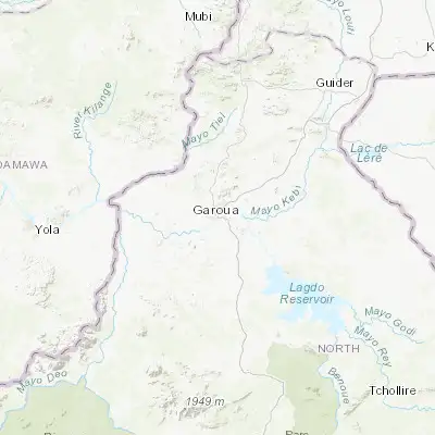 Map showing location of Garoua (9.301430, 13.397710)