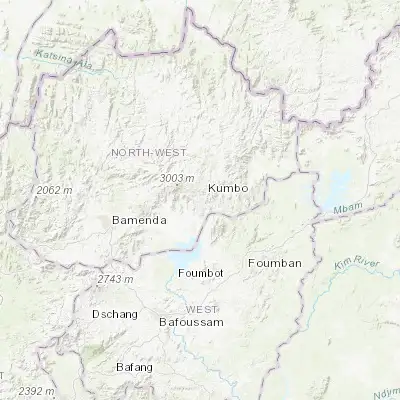 Map showing location of Jakiri (6.100000, 10.650000)