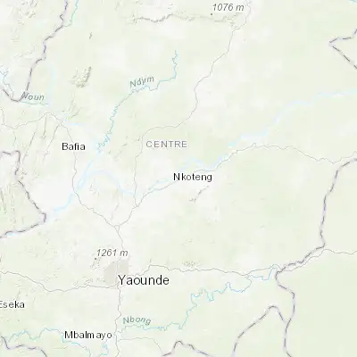 Map showing location of Mbandjok (4.450000, 11.900000)