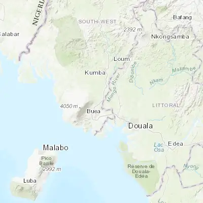 Map showing location of Muyuka (4.289800, 9.410300)