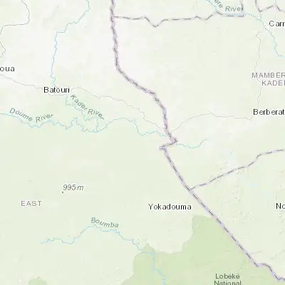 Map showing location of Ndelele (4.040650, 14.925010)