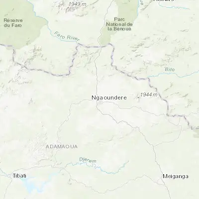 Map showing location of Ngaoundéré (7.327650, 13.584720)