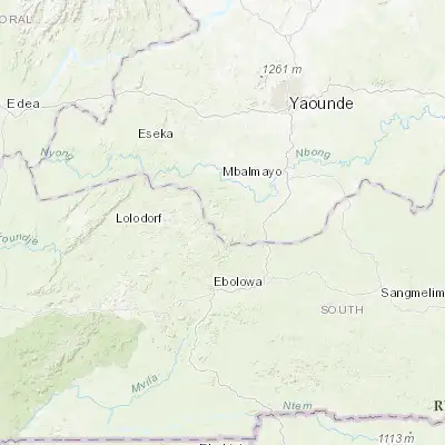 Map showing location of Ngomedzap (3.250000, 11.200000)