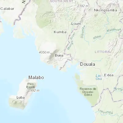 Map showing location of Tiko (4.075000, 9.360050)