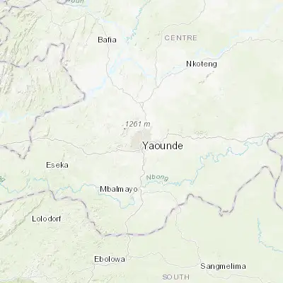 Map showing location of Yaoundé (3.866670, 11.516670)