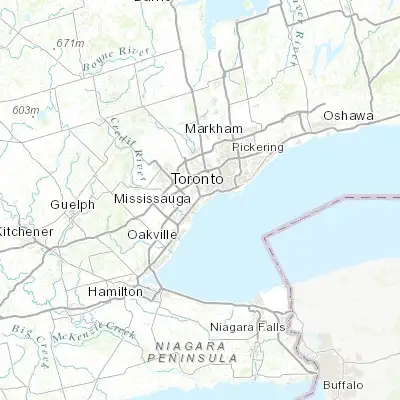 Map showing location of Alderwood (43.603480, -79.546040)