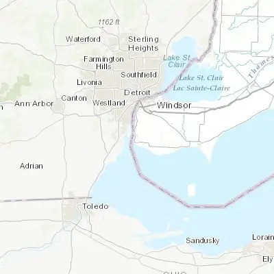 Map showing location of Amherstburg (42.100090, -83.099850)