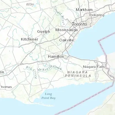 Map showing location of Ancaster (43.218060, -79.987160)