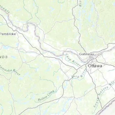 Map showing location of Arnprior (45.433410, -76.349390)