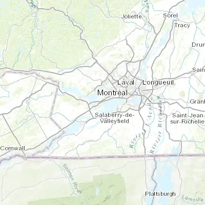 Map showing location of Baie-D'Urfé (45.413970, -73.915860)