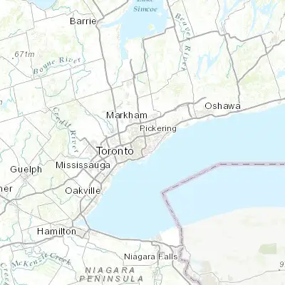 Map showing location of Banbury-Don Mills (43.737660, -79.349720)
