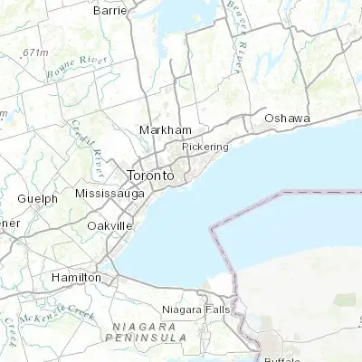 Map showing location of Bay Street Corridor (43.657510, -79.385720)