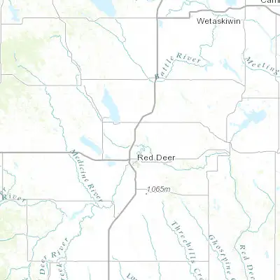 Map showing location of Blackfalds (52.383420, -113.785300)