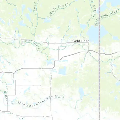 Map showing location of Bonnyville (54.266840, -110.735050)