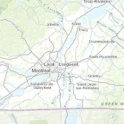 Map showing location of Boucherville (45.591040, -73.436050)