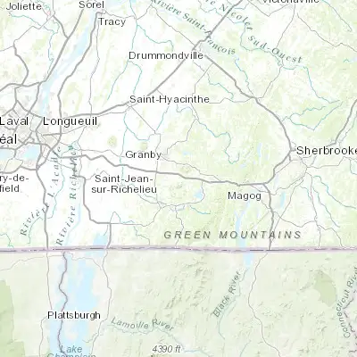 Map showing location of Bromont (45.316780, -72.649120)