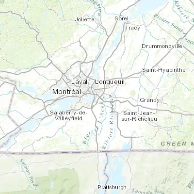 Map showing location of Brossard (45.450080, -73.465830)