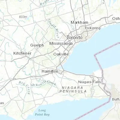 Map showing location of Burlington (43.386210, -79.837130)