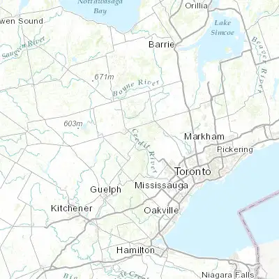 Map showing location of Caledon (43.865440, -79.993220)
