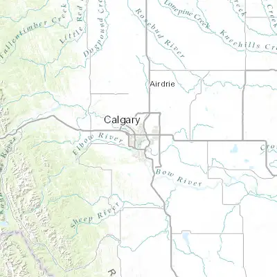 Map showing location of Calgary (51.050110, -114.085290)