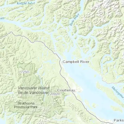 Map showing location of Campbell River (50.016340, -125.244590)