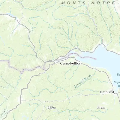 Map showing location of Campbellton (48.007510, -66.672720)