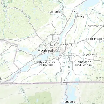 Map showing location of Côte-Saint-Luc (45.465360, -73.665850)
