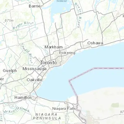 Map showing location of Danforth East York (43.689470, -79.331400)