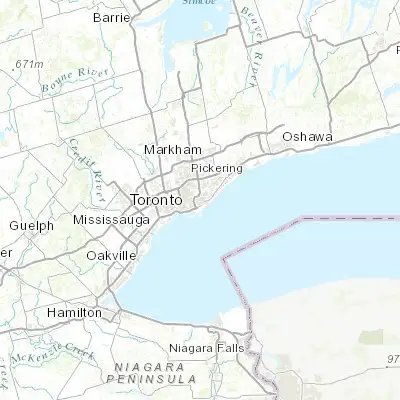 Map showing location of Danforth (43.684030, -79.329820)