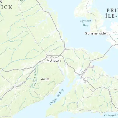 Map showing location of Dieppe (46.078440, -64.687350)