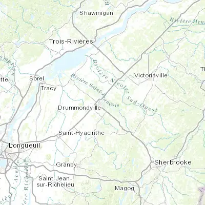 Map showing location of Drummondville (45.883360, -72.482410)