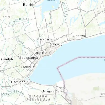 Map showing location of East End-Danforth (43.684170, -79.299360)