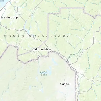 Map showing location of Edmundston (47.373700, -68.325120)