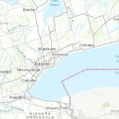 Map showing location of Eglinton East (43.739170, -79.245760)