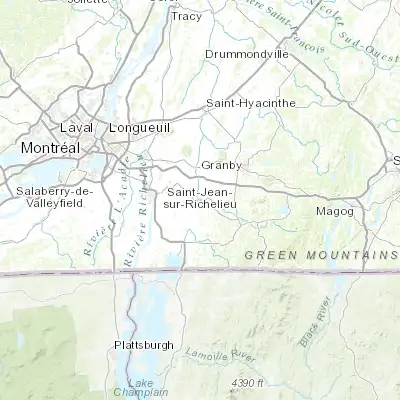 Map showing location of Farnham (45.283380, -72.982440)